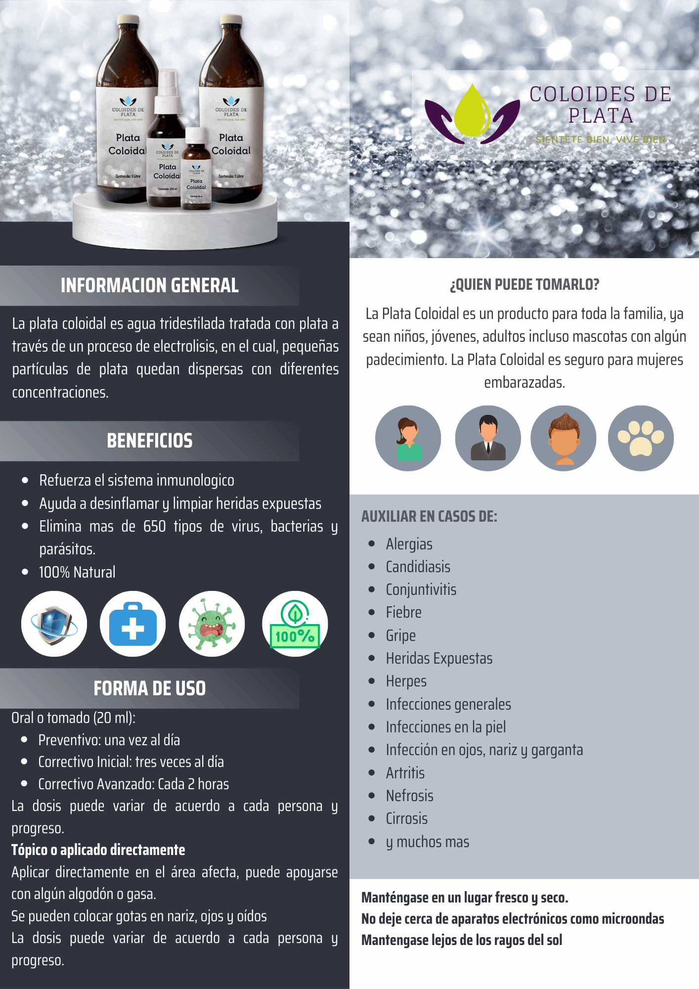 Plata Coloidal Spray 30 ppm - CDP México