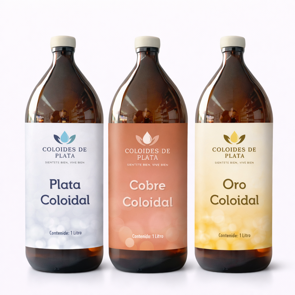 Kit Plata, Cobre y Oro Coloidal