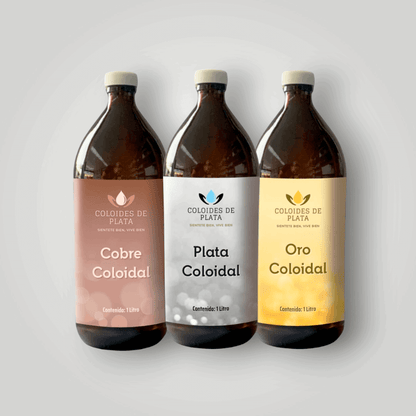 Kit Plata, Cobre y Oro Coloidal - CDP México