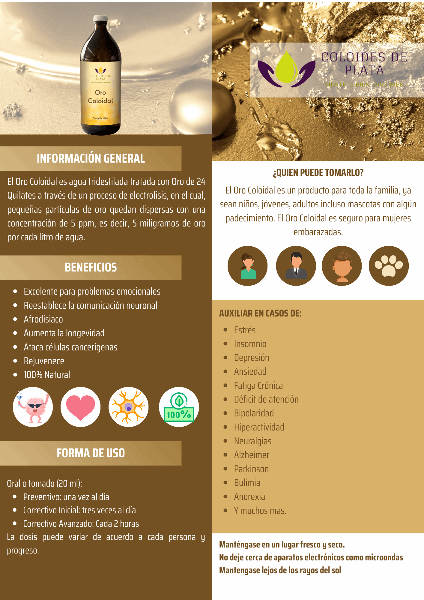 Oro Coloidal 1Litro 5 ppm – CDP México